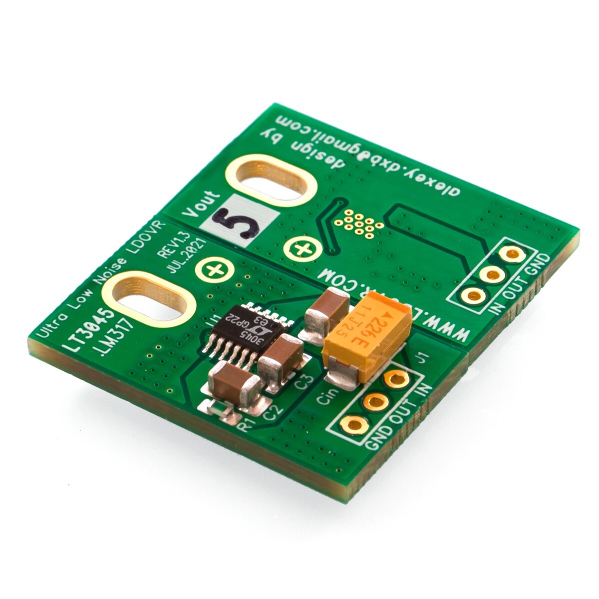 LT3045-LM Ultralow-noise (0.8µVrms) linear regulator, 0V-15V