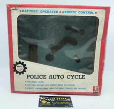 Vintage Bandai Police Auto Cycle Tin Battery R/C Motorcycle Toy - BOX ONLY