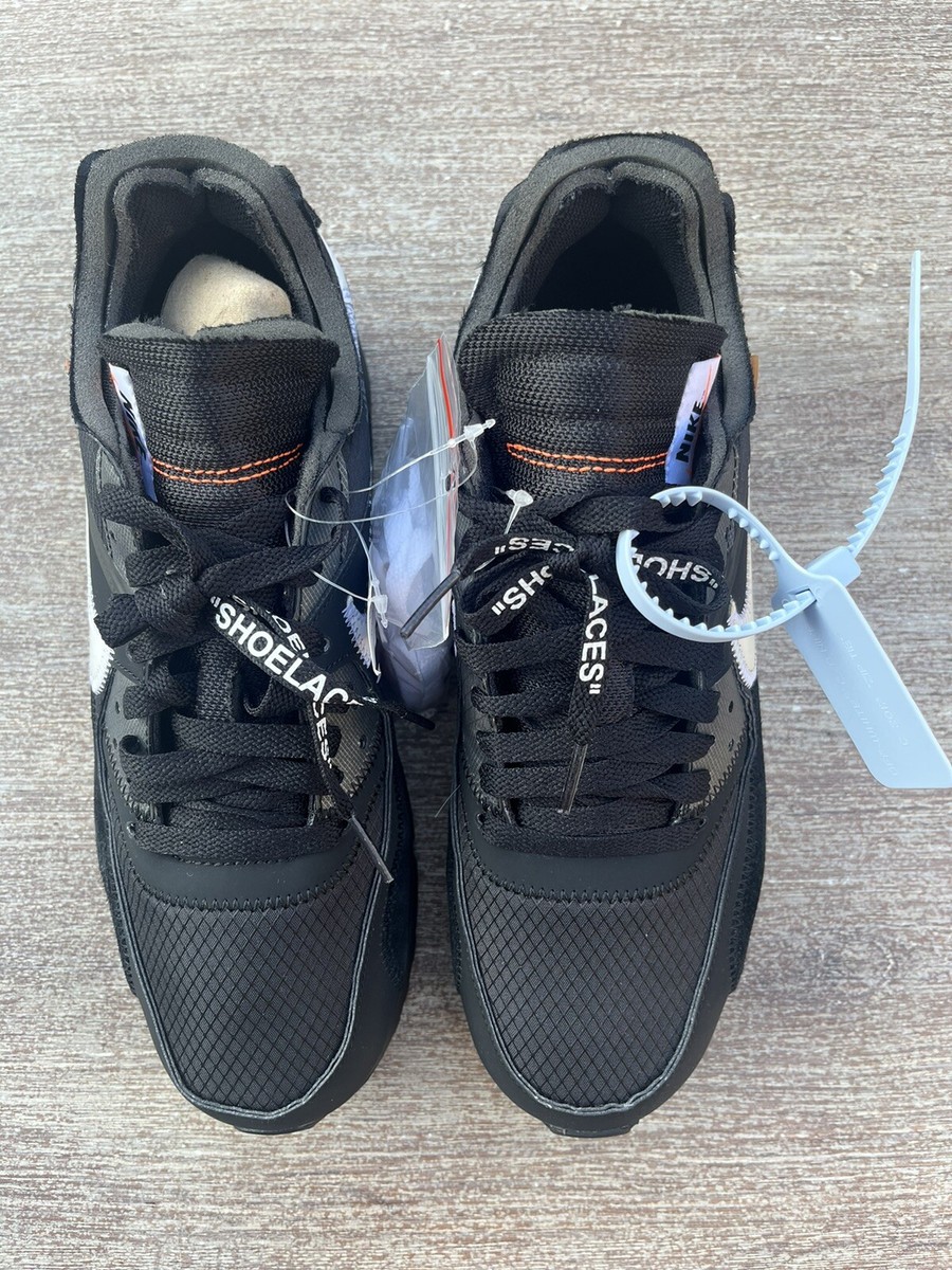 Nike Air Max 90 x OFF-WHITE (2019) Black Size 8.5 - AA7293 001 New