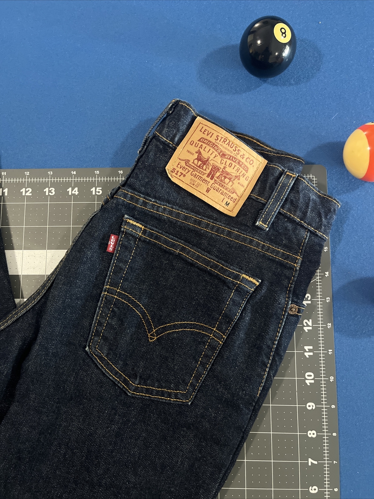 Levi’s 517 Boot Cut Slim Women’s 3 M 28x32 Cotton Stretch Denim Blue Jeans USA