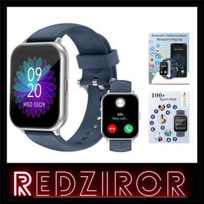 Bluetooth Smartwatch Damen Herren Fitness Uhr   HD-Touch Screen SpO2 HR Schla...