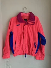 VTG 90’s Columbia Radial Sleeves Full Double Zip Bugaboo Hot Pink Jacket Small