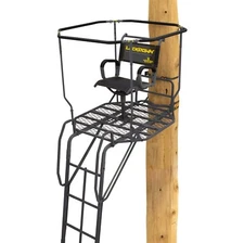Rivers Edge Lockdown 21’ 360° 1-Man Ladder Stand, Ground-Level Ratcheting, LD204