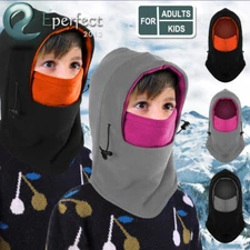 Winter Warm Fleece Balaclava Thermal Hat Full Face Neck Mask Cap for Adults Kids