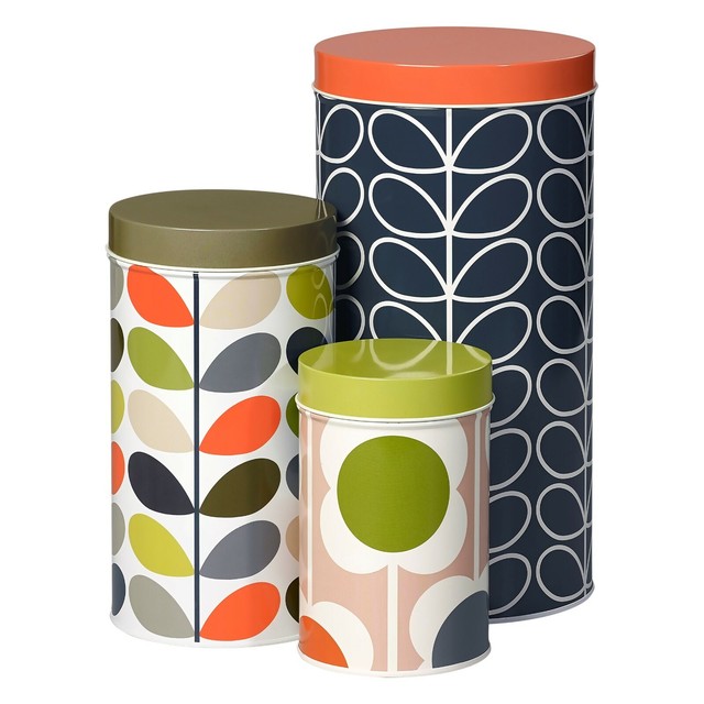orla kiely tea coffee sugar canisters