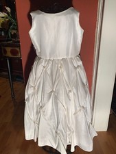 Tip Top USA Girls Sz.8 White Pearl Accent Bridesmaid Special Occasion Dress