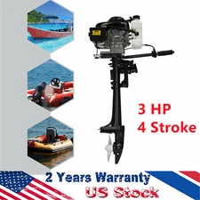 3 HP 4 Stroke Heavy Duty Outboard Motor Fishing Boat Engine Motor Trolling Motor