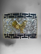 Rooster Western Cowboy Belt Buckle Hebilla Vaquera Fina Rodeo Con Gallo
