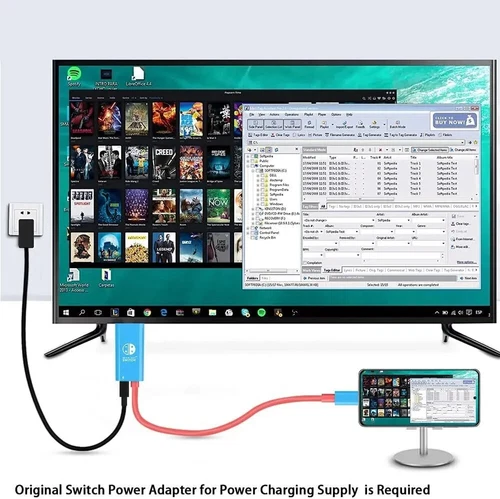 Nintendo Switch Portable 100W 4K Docking Station TYPE-C Hub with HDMI Hub Cable - Picture 5 of 12