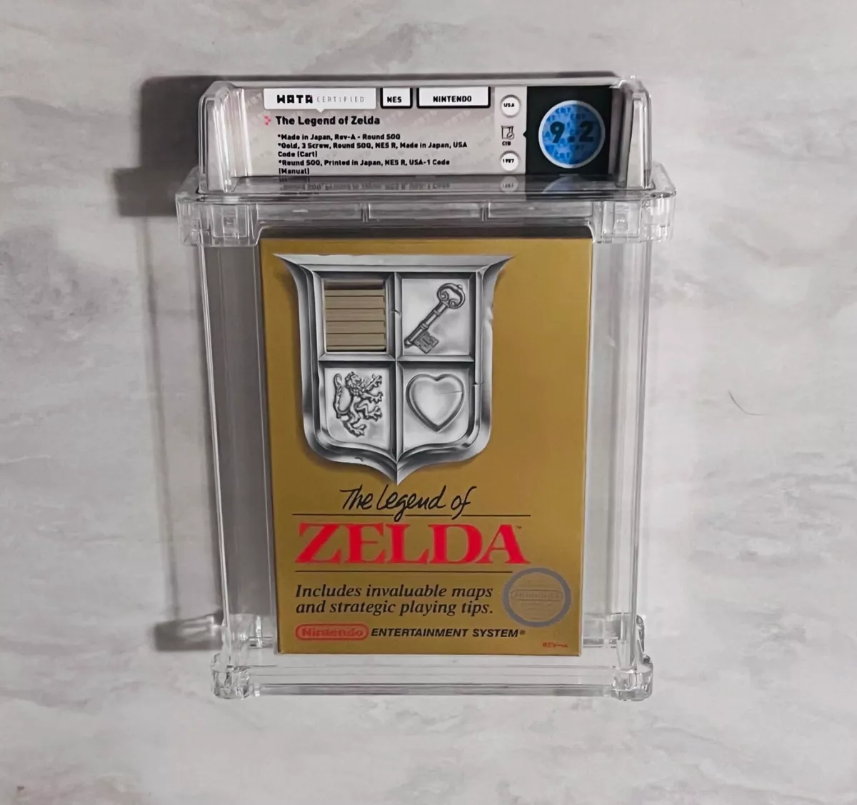 nes legend of zelda cib 1st print tm box