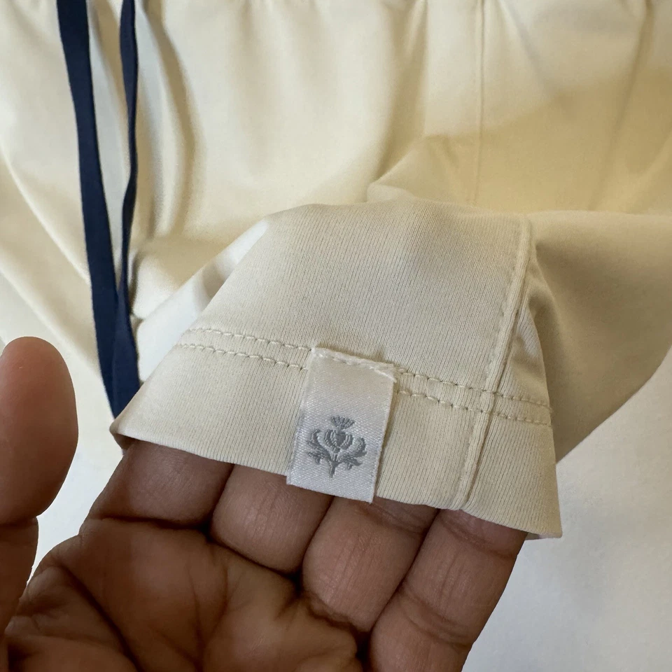 Lady Hagen Women L Drawstring Blue Floral Sleeveless Birch Golf Polo Shirt EUC - Image 3 of 4