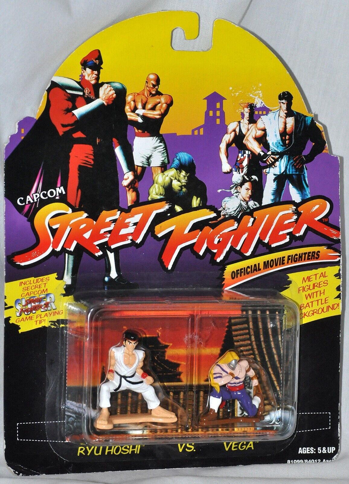 Movie 1994 Capcom Street Fighter Ryu Hoshi vs. Vega metal figures MOC 81099