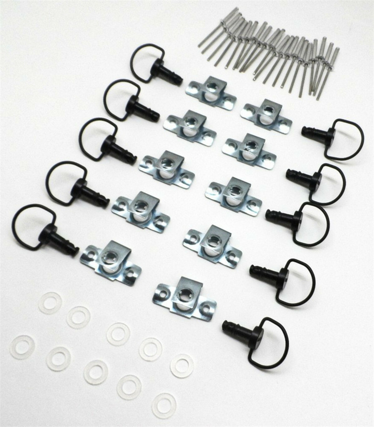 Fairing Race Dzus Panex Black 10 Set 1/4 Turn Quick Release Clip Fastener 17mm