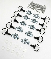 Fairing Race Dzus Panex Black 10 Set 1/4 Turn Quick Release Clip Fastener 17mm