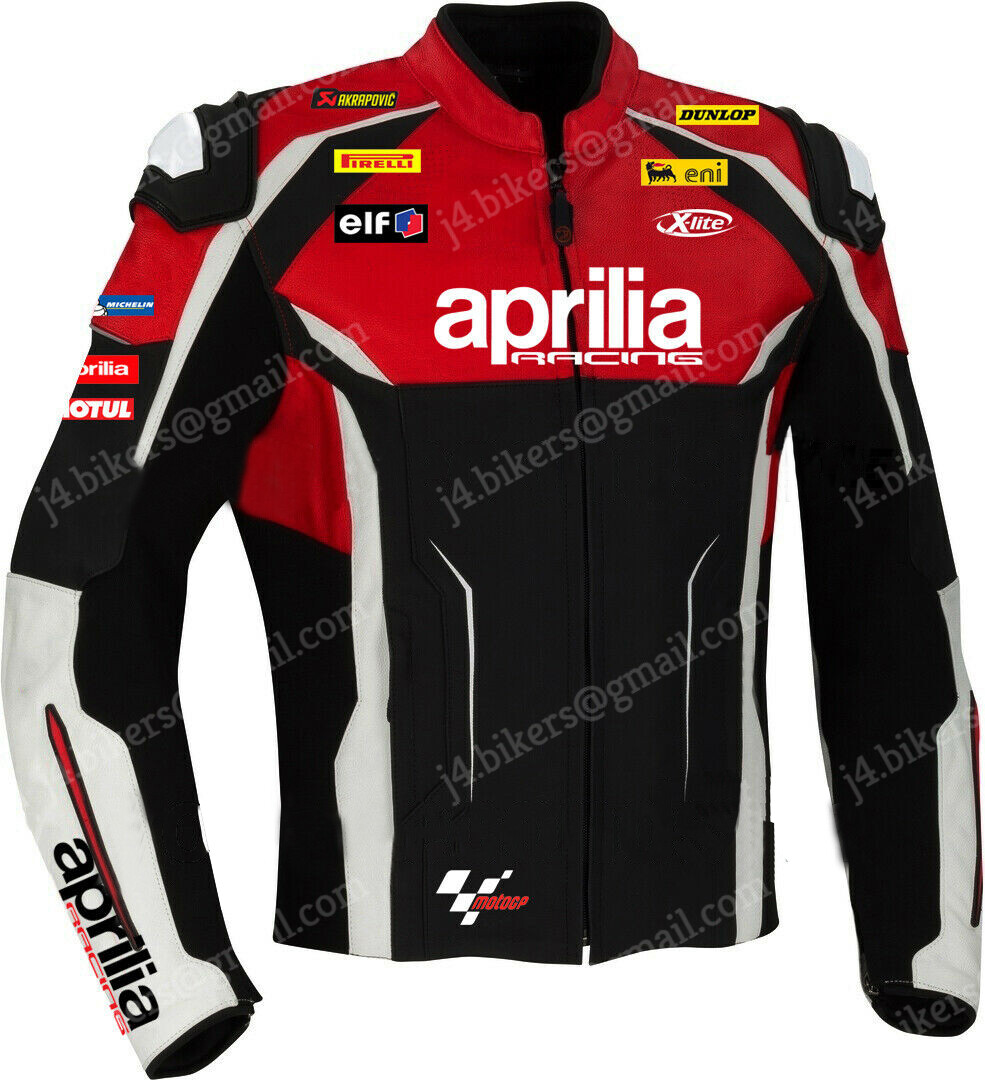 APRILIA Courses Biker Cuir Veste Vetement En Cuir Motobike Moto