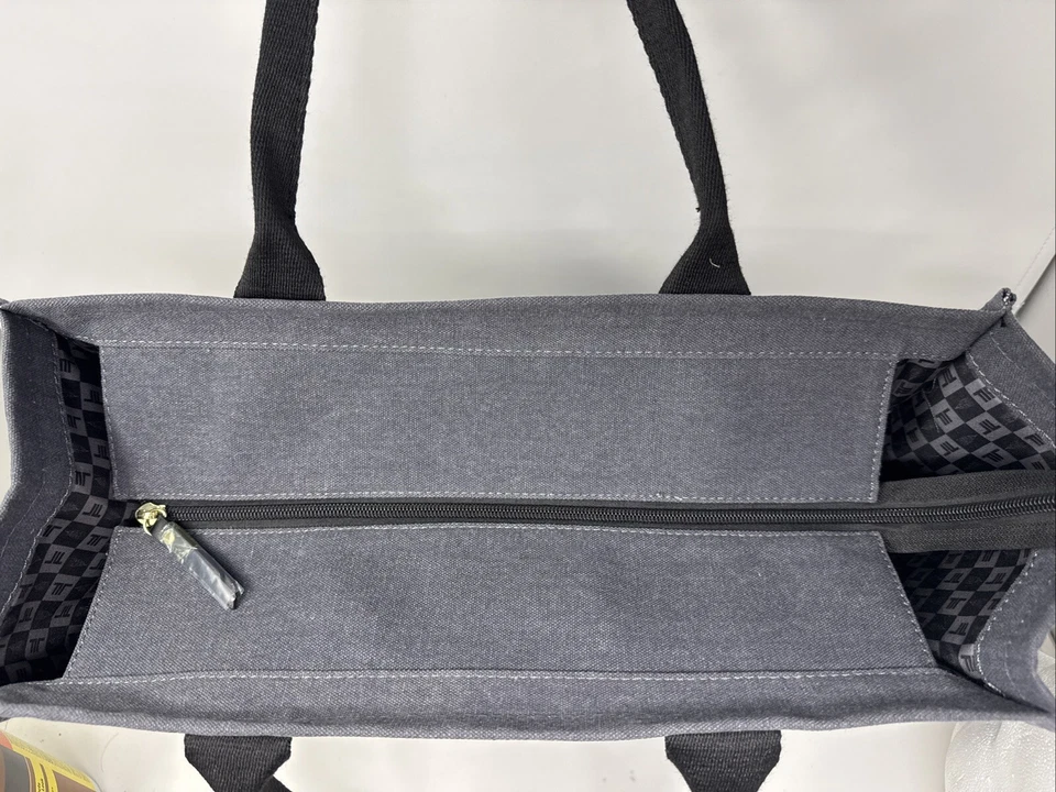 Bolso de Mano London Fog Collection Lona con Cremallera Gris Denim Adulto NUEVO PRECIO DE VENTA SUGERIDO POR EL FABRICANTE $98 Foto 4 de 4