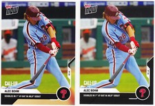 Alec Bohm Phillies Rookie Call-Up Debut 1st AB 2020 Topps NOW 98 Black Base LOT