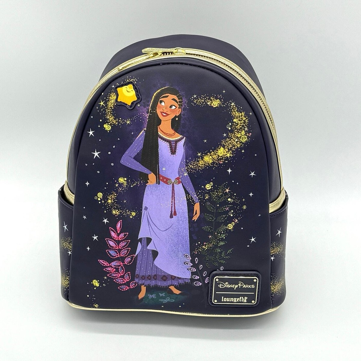 Wish Loungefly Disney Princess Backpack - Black, Gold, and Purple 99760-1.jpg main image 2