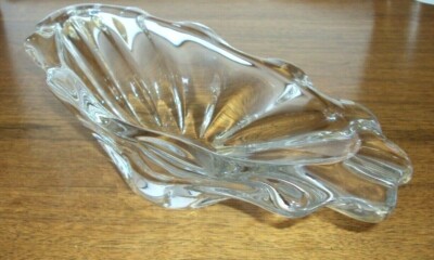 ◉Daum france bowl◉ Vtg Signed Daum of France Crystal Clear Art Glass Bowl W