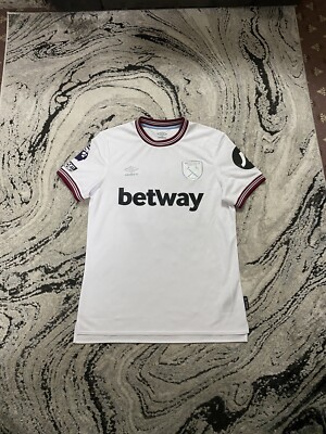 West Ham United FC Match Worn Nayef Aguerd #27 Away Football