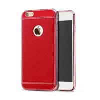 Apple Iphone 6 / 6S Handy HüLle Schutz Case Chrom Back Cover Ultra Slim Rot