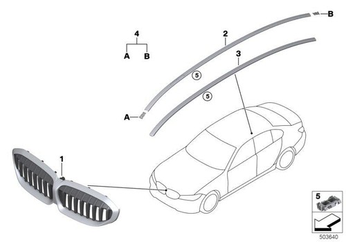 Genuine BMW 51138072086 - Front Trim Grille - Picture 2 of 2