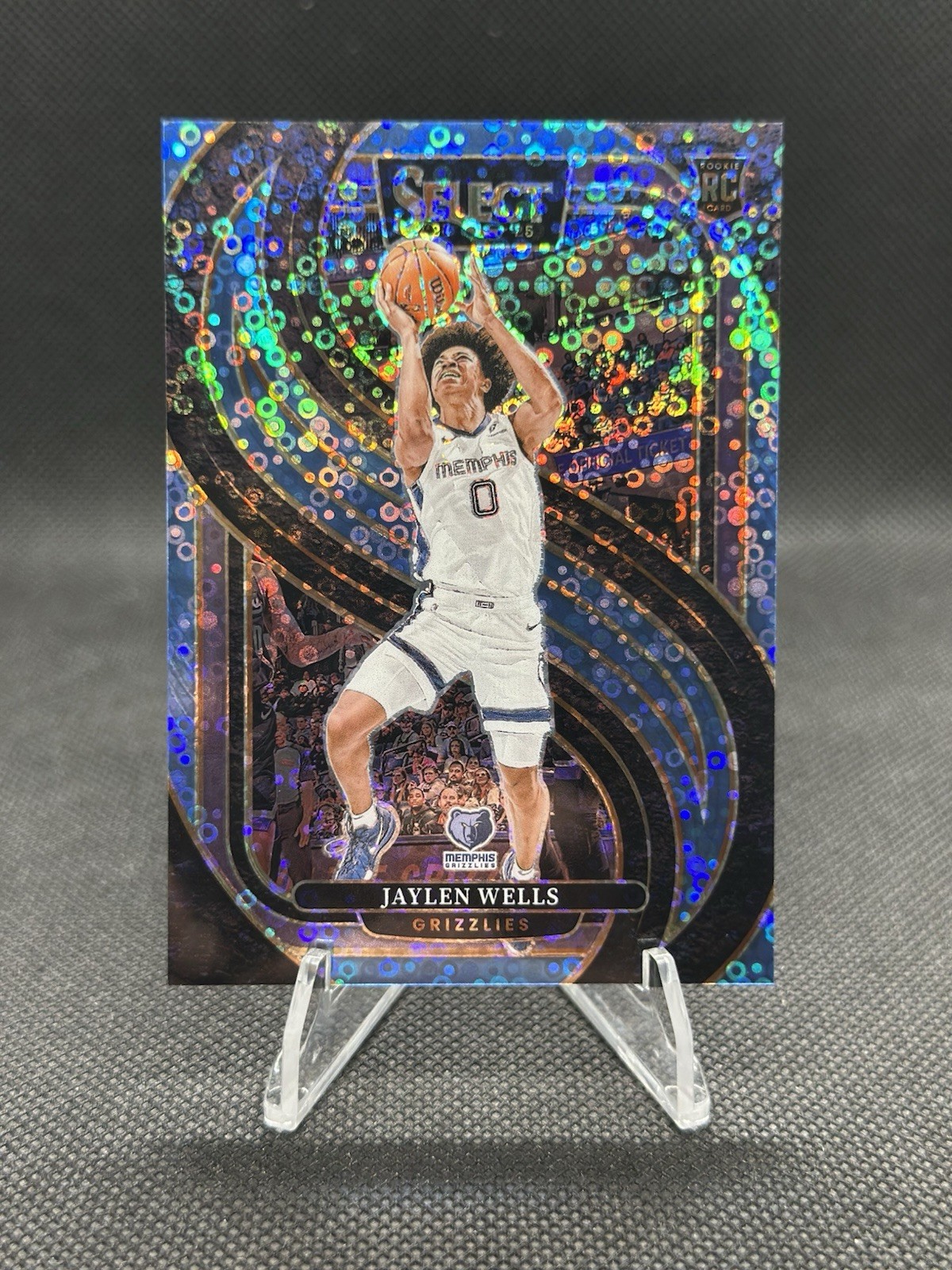 2024-25 Select Jaylen Wells Premier Light Blue Disco /99 RC Rookie Grizzlies 188