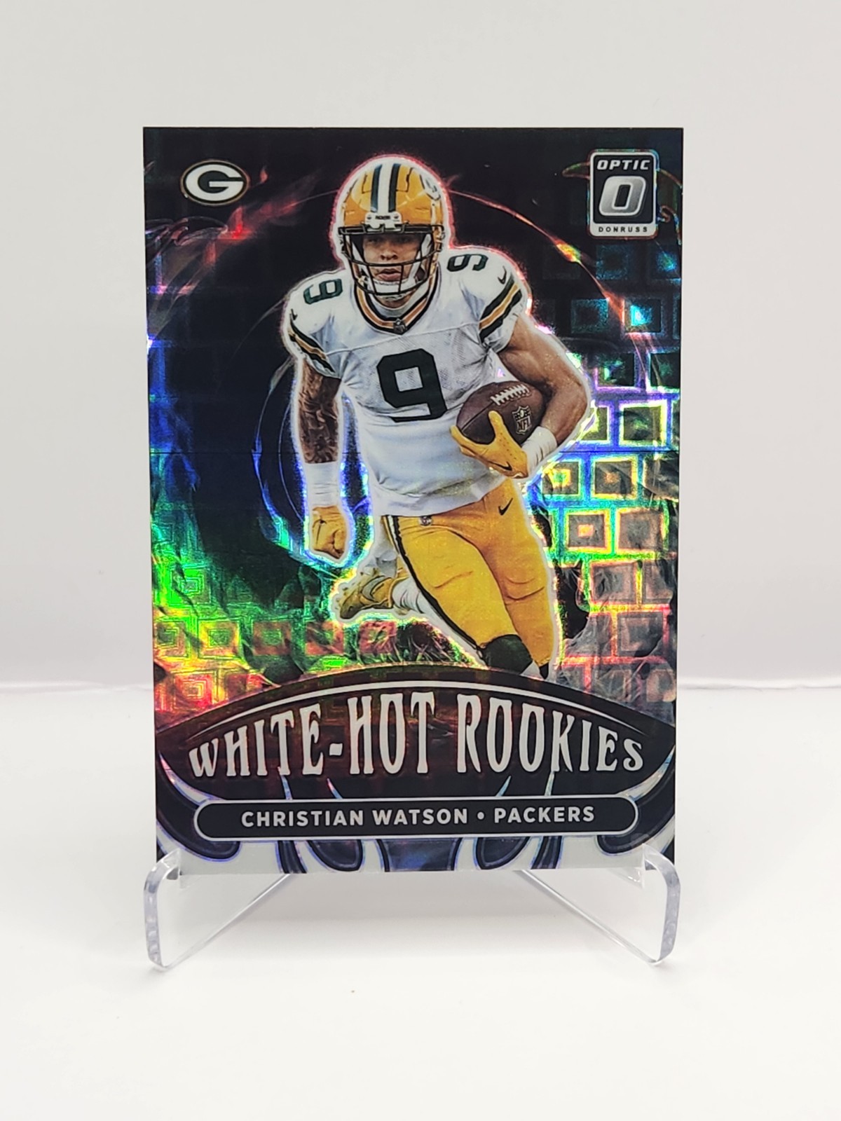 Christian Watson Panini Donruss Optic White Hot Rookies #WHR7 Black Pandora