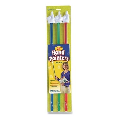 Learning Resources Hand Pointers, Assorted Colors, 3 Pointers
