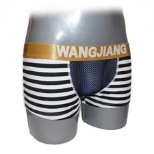Boxer with stylish stripe design and pronounced pouch (L)
