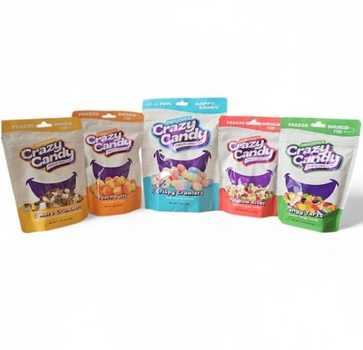 Freeze Dried Crazy Candy Peach Puffs Smores Tarts Sour Gummy Worms Rainbow Bites
