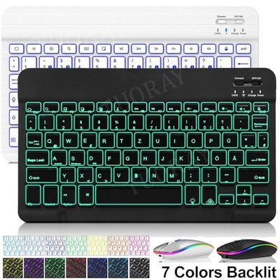 QWERTZ Beleuchtet Touchpad Tastatur Maus Für Lenovo Tab M11 M10 HD FHD Plus P11