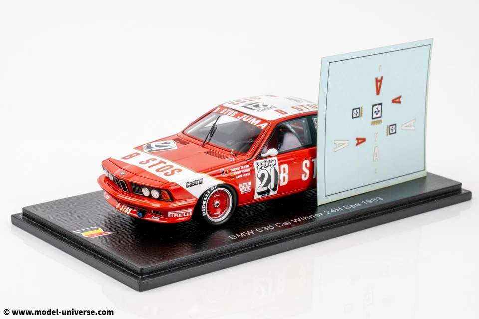 Spark - 1:43 BMW 635 CSI Nº21 Ganador 24h Spa 1983 Tassin, Heyer, Hahne - Res... Foto 3 de 4