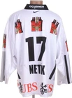 HOCKEY SLAVIA PRAGUE 2005 SIZE L ADULT SPENGLER CUP DAVOS SIGNED #17 NETIK