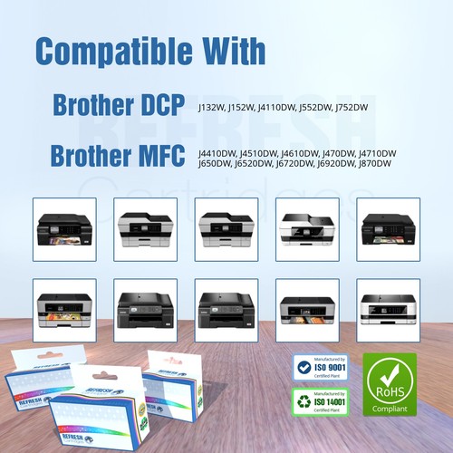 Refresh Cartouches Saver Value Pack 20xLC-121/LC-123 Encre Compatible avec Brother - Photo 5/13