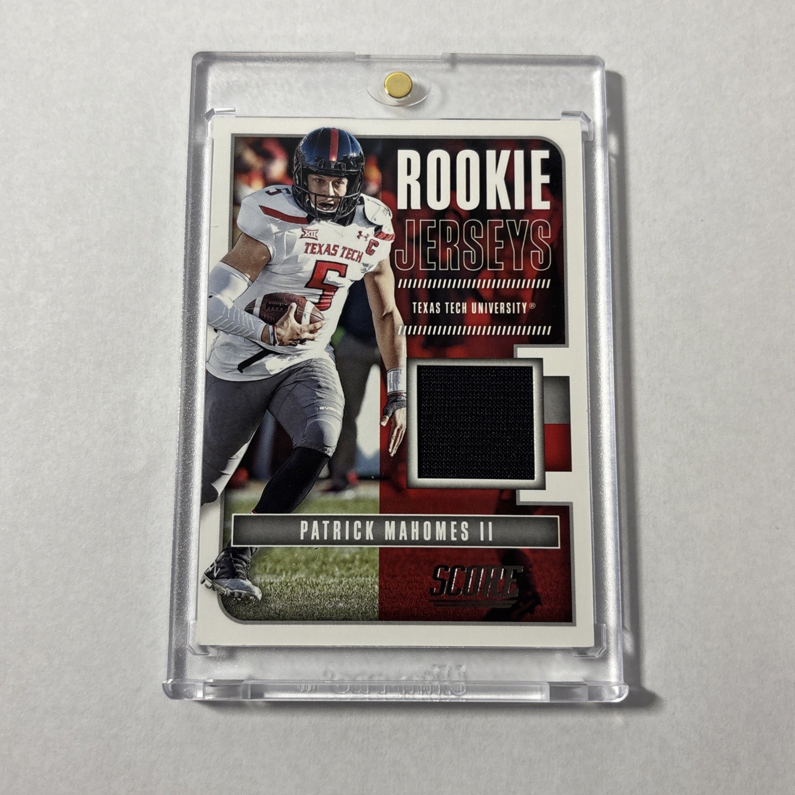 2017 Panini Score Patrick Mahomes II Rookie Jerseys Patch #7 PLAYER WORN