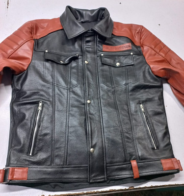 Vintage Style Leather Motorcycle Jacket Black Brown Biker Cafe Racer Men
