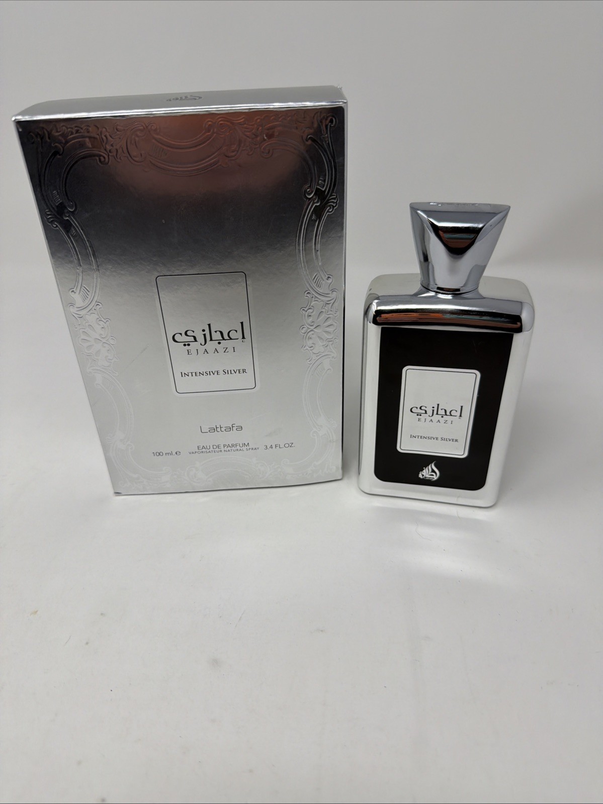 Lattafa Ejaazi Intensive Silver for Unisex Eau de Parfum Spray 3.4 oz