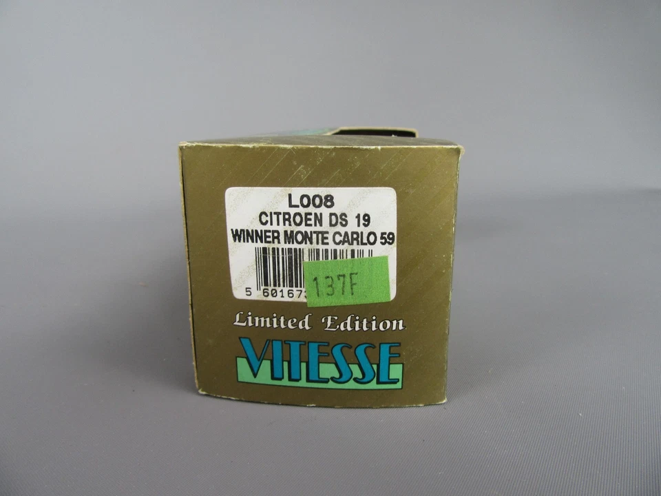 C947 Vitesse L008 Caja Vacío Citroën DS 19 Winner Rallye Montar Carlo 1959 1:43 - Imagen 2 de 4