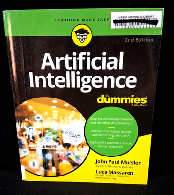 Artificial Intelligence For Dummies Paperback John Paul, Massaron~Ex-Library