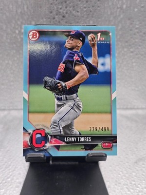 2018 Bowman Draft Paper Lenny Torres 1st Bowman Sky Blue 329/499!