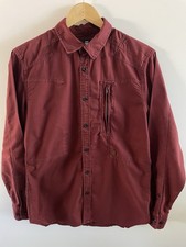 G-STAR RAW Men Shirt M Cotton Powel-R Utility Burgundy Red Long Sleeve Slim Fit