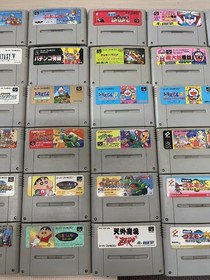 Untested SFC Super Famicom Set of 56 Game Cartridge Super Metroid Pocky Rocky