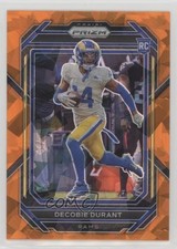 2022 Panini Prizm Rookies Orange Ice Prizm Decobie Durant #347 1j4c