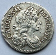 1672 Charles II Silver Maundy Four Penny Coin