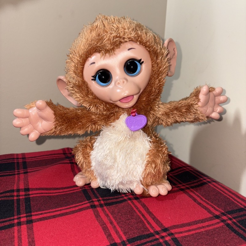 2013 Hasbro FurReal Friends Baby Cuddles My Giggly Monkey Interactive Toy VGC