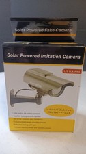 Solar Powered Imitation/Fake Camera Indoor/Outdoor Waterproof SILVER