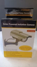 Solar Powered Imitation/Fake Camera Indoor/Outdoor Waterproof SILVER