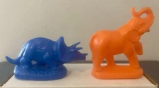 VINTAGE MOLD-A-RAMA CHICAGO FIELD MUSEUM HARD PLASTIC DINOSAURS  ~ LOT OF  2