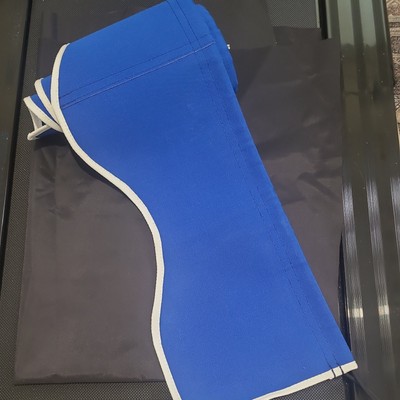 Gewellter Canvas Volant Ersatz, 2m/20cm, wasserdicht, Sonnendach, blau